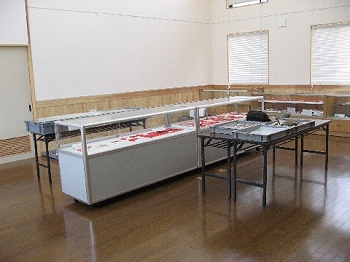 展示準備中の展示室