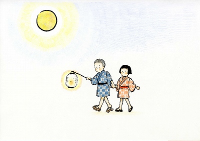 月夜に提灯