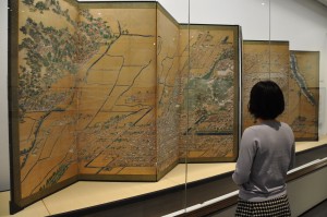 松山城下図屏風