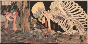 02大ガイコツ 歌川国芳「相馬の古内裏・滝夜叉姫と大骸骨」弘化2-3年(1845‐46)頃